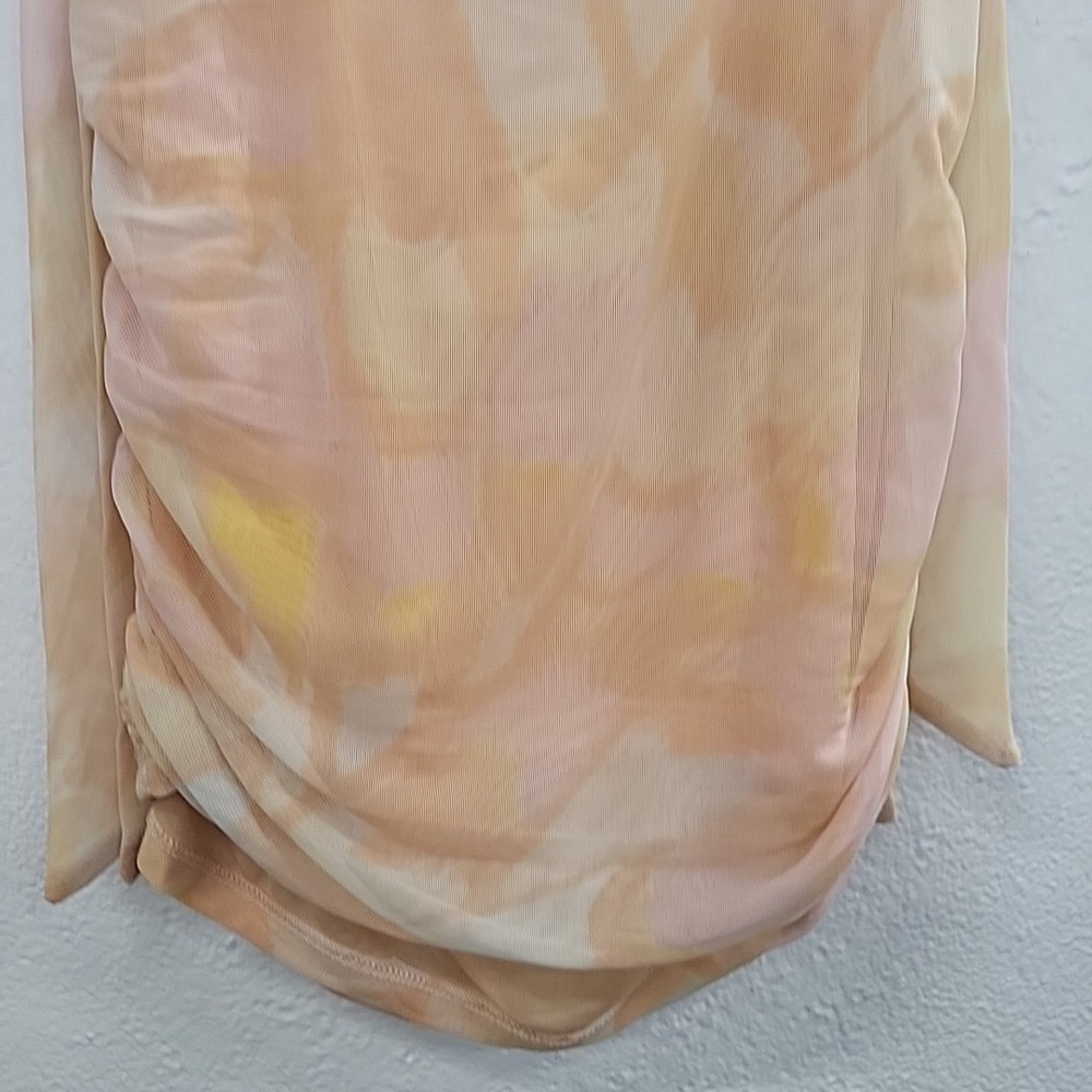 Free People Mesh Multi Color Sleeve-less Top, Size Large - Picture 6 of 9